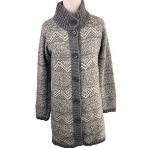 Gray Patterned Women's Sweater
